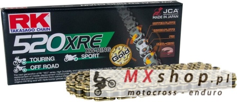 RK ŁAŃCUCH NAPĘDOWY GB520XRE-108 (XW-RING) ZAKUWKA (CLF) W ZESTAWIE KOLOR ZŁOTY (POJEMNOŚĆ: DO 800 CCM) (36,5 KN) RK ŁAŃCUCH NAPĘDOWY GB520XRE-108 (XW-RING) ZAKUWKA (CLF) W ZESTAWIE KOLOR ZŁOTY (POJEMNOŚĆ: DO 800 CCM) (36,5 KN)