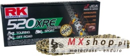 RK ŁAŃCUCH NAPĘDOWY GB520XRE-118 (XW-RING) ZAKUWKA (CLF) W ZESTAWIE KOLOR ZŁOTY (POJEMNOŚĆ: DO 800 CCM) (36,5 KN)