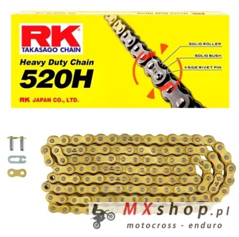 RK ŁAŃCUCH NAPĘDOWY GS520H-120 ZAPINKA (CL) W ZESTAWIE KOLOR ZŁOTY (POJEMNOŚĆ: DO 250 CCM) (34,3 KN) RK ŁAŃCUCH NAPĘDOWY GS520H-120 ZAPINKA (CL) W ZESTAWIE KOLOR ZŁOTY (POJEMNOŚĆ: DO 250 CCM) (34,3 KN)