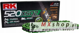 RK ŁAŃCUCH NAPĘDOWY (MOTOCROSS) 520MXZ5-120 ZAPINKA (CL) W ZESTAWIE KOLOR ZIELONY (POJEMNOŚĆ: DO 500 CCM) (37,8 KN)