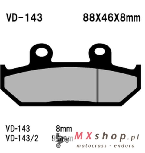 VESRAH KLOCKI HAMULCOWE KH124/2 SPIEK METALICZNY (ZŁOTE) (MADE IN JAPAN) VESRAH KLOCKI HAMULCOWE KH124/2 SPIEK METALICZNY (ZŁOTE) (MADE IN JAPAN)