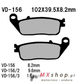 VESRAH KLOCKI HAMULCOWE KH142 / KH196 SPIEK METALICZNY (ZŁOTE) (MADE IN JAPAN)