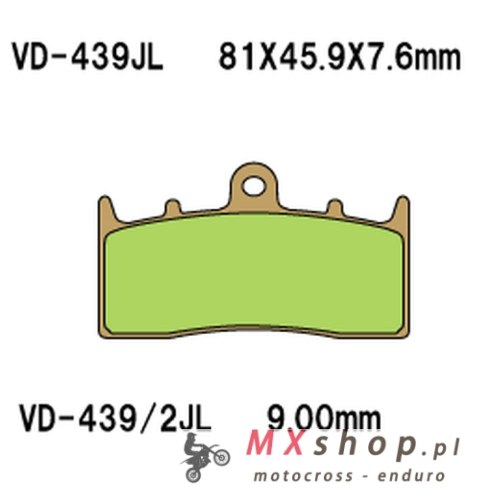 VESRAH KLOCKI HAMULCOWE KH294 SPIEK METALICZNY (ZŁOTE) BMW PRZÓD (MADE IN JAPAN) VESRAH KLOCKI HAMULCOWE KH294 SPIEK METALICZNY (ZŁOTE) BMW PRZÓD (MADE IN JAPAN)