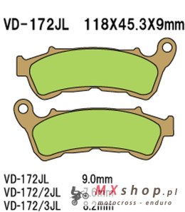 VESRAH KLOCKI HAMULCOWE KH388 SPIEK METALICZNY (ZŁOTE) (MADE IN JAPAN)