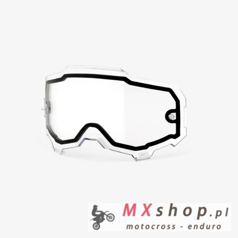 100 PROCENT ARMEGA / ARMATIC REPLACEMENT DUAL PANE CLEAR LENS - SZYBA/SZYBKA/SZYBKA DO GOGLI ARMEGA / ARMATIC KOLOR PRZEŹROCZYST