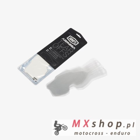 100 PROCENT ARMEGA / ARMATIC STANDARD TEAR-OFFS 50PK - ZRYWKI / ZRZUTKI DO GOGLI ARMEGA / ARMATIC 50 SZTUK