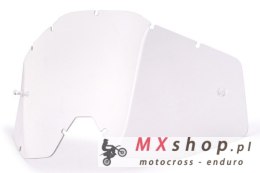 100 PROCENT WYPRZEDAŻ SZYBA / SZYBKA POJEDYNCZA DO GOGLI RACECRAFT 1 / ACCURI 1 / STRATA 1 CLEAR KOLOR PRZEŹROCZYSTY Z ANTI FOG 