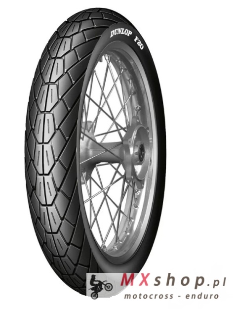 DUNLOP OPONA 110/90-18 F20 61V TL PRZÓD WLT (BIAŁY NAPIS) DOT 24/2023