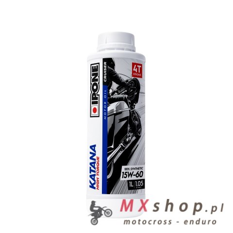 IPONE KATANA HIGH TORQUE 15W60 OLEJ SILNIKOWY 100% SYNTETYK 1L (API SP,JASO MA2)(AKC) (15)