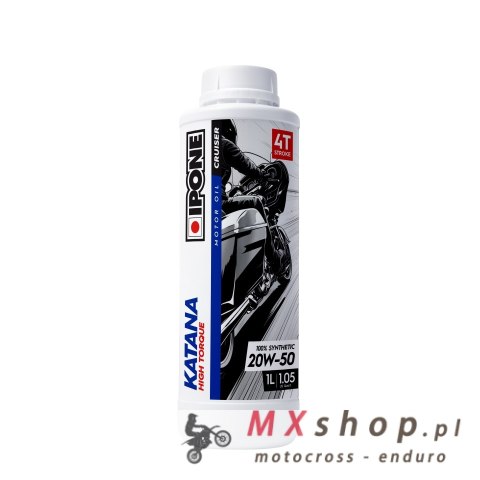 IPONE KATANA HIGH TORQUE 20W50 OLEJ SILNIKOWY 100% SYNTETYK 1L (API SP,JASO MA2)(AKC) (15)