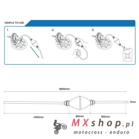 OXFORD 09/2025 POMPKA / SYFON DO SPUSZCZANIA PALIWA, ODPOWIETRZANIA