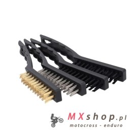 OXFORD 09/2025 ZESTAW CZTERECH SZCZOTEK DO CZYSZCZENIA MODEL PRO (W ZESTAWIE SZCZOTKI Z TWORZYWA SZTUCZNEGO, MOSIĄDZU I METALU)