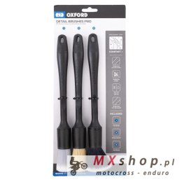 OXFORD 09/2025 ZESTAW PĘDZLI DO DETAILINGU - 3 SZTUKI (STANDART, ŚREDNI I MIĘKKI)