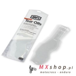 100 PROCENT AC2/ST2 YOUTH STANDARD TEAR-OFFS 20PK , ZRYWKI DO GOGLI ACCURI 2/ STRATA 2 YOUTH (DZIECIĘCE) 20 SZTUK STARY KOD: 510