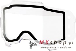 100 PROCENT ARMEGA / ARMATIC FORECAST ROLL-OFF REPLACEMENT LENS - DUAL PANE CLEAR - SZYBKA PODWÓJNA DO GOGLI ARMEGA / ARMATIC FO