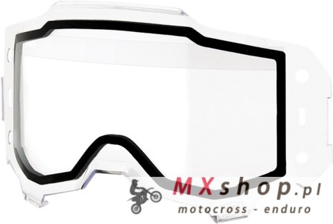 100 PROCENT ARMEGA / ARMATIC FORECAST ROLL-OFF REPLACEMENT LENS - DUAL PANE CLEAR - SZYBKA PODWÓJNA DO GOGLI ARMEGA / ARMATIC FO