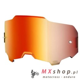 100 PROCENT ARMEGA / ARMATIC REPLACEMENT MIRROR RED LENS - SZYBA/SZYBKA/SZYBKA DO GOGLI ARMEGA / ARMATIC KOLOR CZERWONE LUSTRO
