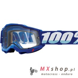 100 PROCENT GOGLE ACCURI 2 ENDURO MOTO BLUE - DUAL CLEAR LENS - KOLOR NIEBIESKI /BIAŁY SZYBKA PODWÓJNA PRZEŹROCZYSTA STARY KOD: 