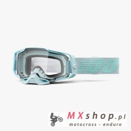 100 PROCENT GOGLE ARMEGA FARGO - CLEAR LENS - KOLOR SZARY SZYBKA PRZEŹROCZYSTA