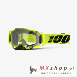 100 PROCENT GOGLE ARMEGA NUCLEAR CIRCUS - CLEAR LENS - KOLOR ŻÓŁTY FLUO SZYBKA PRZEŹROCZYSTA STARY KOD:50700-356-02