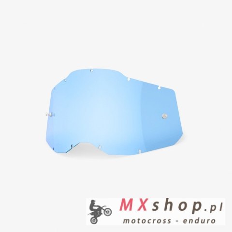 100 PROCENT RC2/AC2/ST2 REPLACEMENT LENS - BLUE, SZYBA/SZYBKA DO GOGLI POJEDYŃCZA RACECRAFT 2/ ACCURI 2/ STRATA 2 KOLOR NIEBIESK
