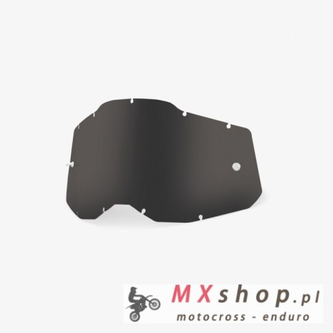 100 PROCENT RC2/AC2/ST2 REPLACEMENT LENS - DARK SMOKE, SZYBA/SZYBKA DO GOGLI POJEDYNCZA RACECRAFT 2/ ACCURI 2/ STRATA 2 KOLOR CI