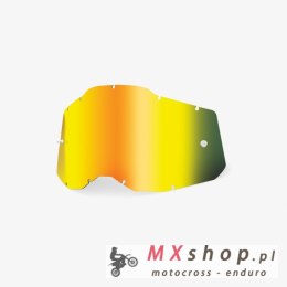 100 PROCENT RC2/AC2/ST2 REPLACEMENT LENS - MIRROR GOLD, SZYBA/SZYBKA DO GOGLI POJEDYNCZA RACECRAFT 2/ ACCURI 2/ STRATA 2 KOLOR Z