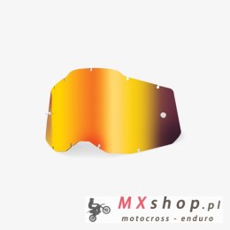 100 PROCENT RC2/AC2/ST2 REPLACEMENT LENS - MIRROR RED, SZYBA/SZYBKA DO GOGLI POJEDYNCZA RACECRAFT 2/ ACCURI 2/ STRATA 2 KOLOR CZ