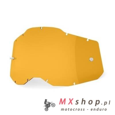 100 PROCENT RC2/AC2/ST2 REPLACEMENT LENS - PERSIMMON - SZYBA/SZYBKA DO GOGLI POJEDYNCZA RACECRAFT 2/ ACCURI 2/ STRATA 2 KOLOR ZŁ