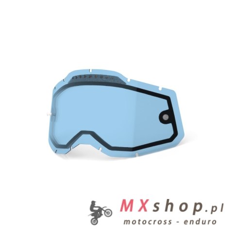 100 PROCENT RC2/AC2/ST2 REPLACEMENT LENS - VENTED DUAL PANE BLUE, SZYBA/SZYBKA/SZYBKA DO GOGLI RACECRAFT 2/ACCURI 2/STRATA2 PODW