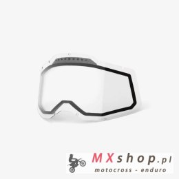 100 PROCENT RC2/AC2/ST2 REPLACEMENT LENS - VENTED DUAL PANE CLEAR - SZYBA/SZYBKA/SZYBKA DO GOGLI RACECRAFT 2 / ACCURI 2 / STRATA