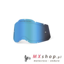 100 PROCENT RC2/AC2/ST2 REPLACEMENT LENS - VENTED DUAL PANE MIRROR BLUE, SZYBA/SZYBKA/SZYBKA DO GOGLI RACECRAFT 2/ACCURI 2/STRAT