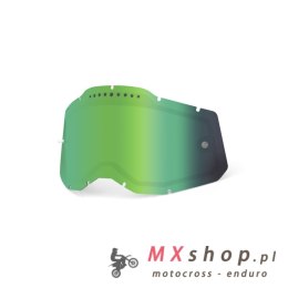 100 PROCENT RC2/AC2/ST2 REPLACEMENT LENS - VENTED DUAL PANE MIRROR GREEN, SZYBA/SZYBKA/SZYBKA DO GOGLI RACECRAFT 2/ACCURI 2/STRA