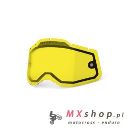 100 PROCENT RC2/AC2/ST2 REPLACEMENT LENS - VENTED DUAL PANE YELLOW, SZYBA/SZYBKA/SZYBKA DO GOGLI RACECRAFT 2/ACCURI 2/STRATA2 PO