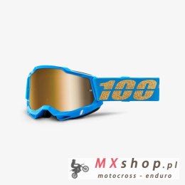 100 PROCENT WYPRZEDAŻ GOGLE ACCURI 2 WATERLOO - TRUE GOLD LENS - KOLOR NIEBIESKI/ZŁOTY SZYBKA ZŁOTE LUSTRO