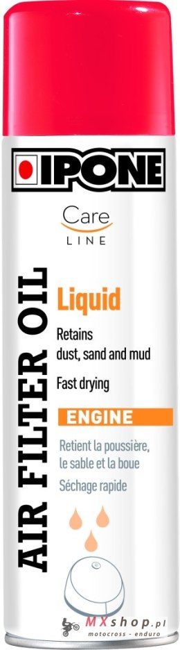 IPONE PŁYN (OLEJ) DO NASĄCZANIA FILTRÓW POWIETRZA AIR FILTER OIL LIQUID 500ML (CARELINE) - ZASTĘPUJE IP530 (12)