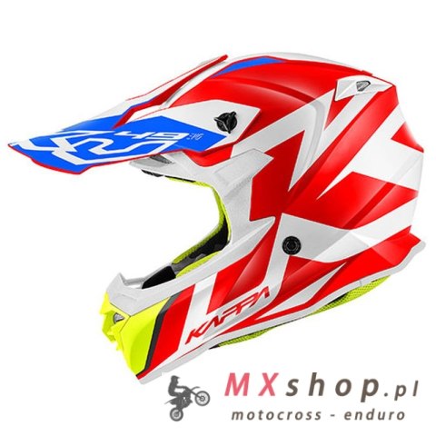 KAPPA KASK KV49 EVO GREAT CROSS KOLOR CZERWONY/BIAŁY ROZM. 58 / M ( HOMOLOGACJA ECE 22R06 )