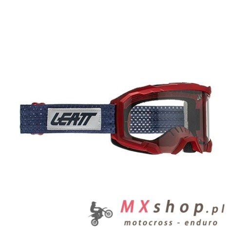 LEATT GOGLE VELOCITY 4.0 MTB GOGGLE CHILLI LENS CLEAR 83% - KOLOR BORDOWY/GRANATOWY SZYBKA PRZEŹROCZYSTA