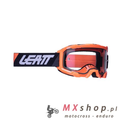 LEATT GOGLE VELOCITY 4.5 GOGGLE NEON ORANGE CLEAR 83% - KOLOR POMARAŃCZOWY FLUO/CZARNY SZYBKA PRZEŹROCZYSTA