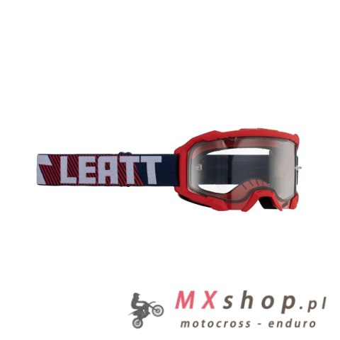 LEATT GOGLE VELOCITY 4.5 GOGGLE ROYAL CLEAR 83% - KOLOR CZARNY/CZERWONY SZYBKA PRZEŹROCZYSTA