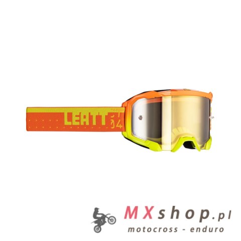 LEATT GOGLE VELOCITY 4.5 IRIZ GOGGLE CITRUS BRONZ UC 68% - KOLOR POMARAŃCZOWY/ŻÓŁTY FLUO SZYBKA LUSTRZANA BRĄZOWA