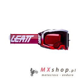 LEATT GOGLE VELOCITY 5.5 GOGGLE RED ROSE UC 32% - KOLOR CZERWONY/BIAŁY SZYBKA DYMIONE LUSTRO RÓŻOWE ZŁOTO
