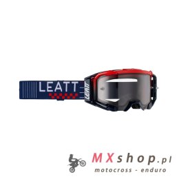 LEATT GOGLE VELOCITY 5.5 GOGGLE ROYAL LIGHT GREY 58% - KOLOR GRANATOWY/CZERWONY SZYBKA DYMIONE LUSTRO SZARA