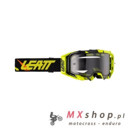 LEATT GOGLE VELOCITY 5.5 GOGGLE TIGER LIGHT GREY 58% - KOLOR ŻÓŁTY FLUO/CZARNY SZYBKA DYMIONE LUSTRO SZARA