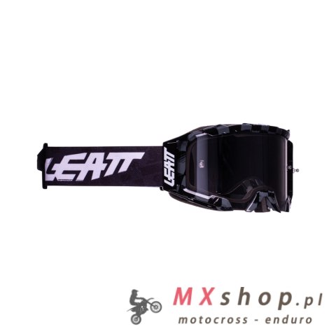 LEATT GOGLE VELOCITY 5.5 IRIZ GOGGLE BRUSHED SILVER 50% - KOLOR CZARNY SZYBKA LUSTRZANA SREBRNA