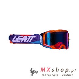 LEATT GOGLE VELOCITY 5.5 IRIZ GOGGLE NEON ORANGE BLUE UC 26% - KOLOR POMARAŃCZOWY FLUO/FIOLETOWY/NIEBIESKI SZYBKA LUSTRZANA NIEB