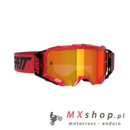 LEATT GOGLE VELOCITY 5.5 IRIZ GOGGLE RED LENS RED 28% - KOLOR CZERWONY/CZARNY SZYBKA LUSTRZANA CZERWONA