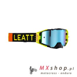 LEATT GOGLE VELOCITY 6.5 IRIZ GOGGLE CITRUS BLUE UC 26% - KOLOR CZARNY/ŻÓŁTY FLUO/POMARAŃCZOWY SZYBKA LUSTRZANA NIEBIESKA/RÓŻOWA
