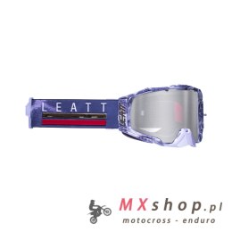 LEATT GOGLE VELOCITY 6.5 IRIZ GOGGLE GIRAFFE LENS SILVER 50% - KOLOR SZARY/BIAŁY SZYBKA LUSTRZANA SREBRNA