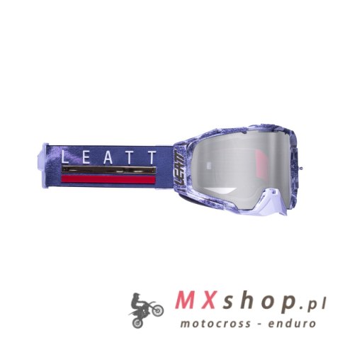 LEATT GOGLE VELOCITY 6.5 IRIZ GOGGLE GIRAFFE LENS SILVER 50% - KOLOR SZARY/BIAŁY SZYBKA LUSTRZANA SREBRNA